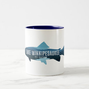 Lake Winnipesaukee New Hampshire Fisch Zweifarbige Tasse