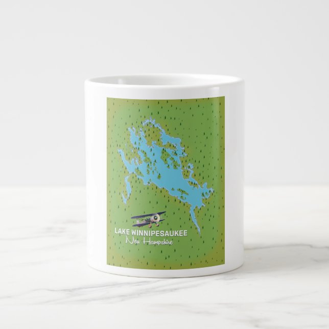 Lake Winnipesaukee New Hampshire Jumbo-Tasse (Vorderseite)