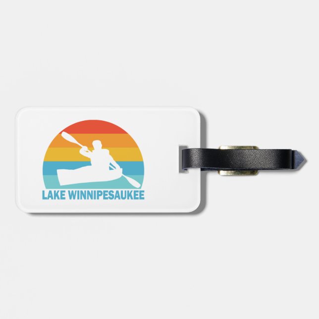 Lake Winnipesaukee New Hampshire Kayak Gepäckanhänger (Rückseite horizontal)