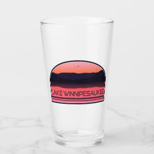 Lake Winnipesaukee New Hampshire Red Sunrise Glas