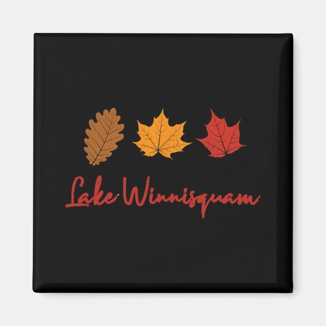 Lake Winnisquam Fall Foliage Autumn Leaf Ing Oak M Magnet (Vorne)