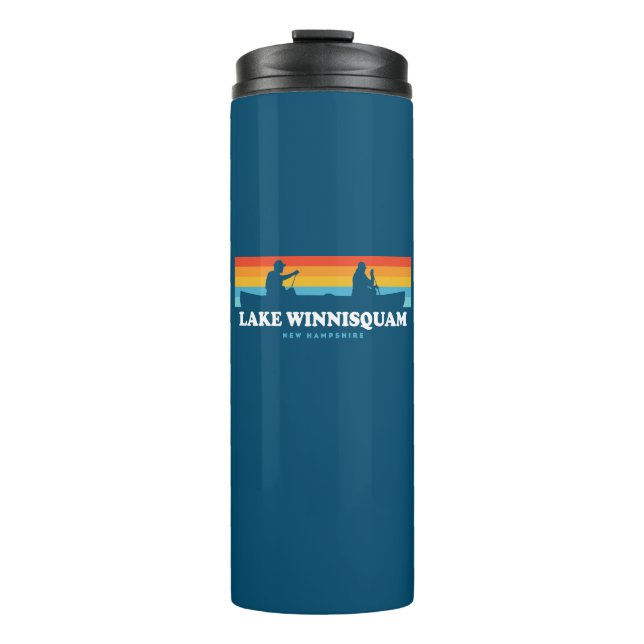 Lake Winnisquam New Hampshire Canoe Thermosbecher (Vorderseite)