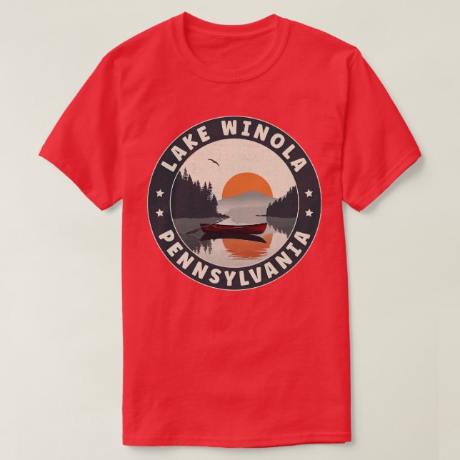 Lake Winola Pennsylvania Sunset T-Shirt (Design vorne)