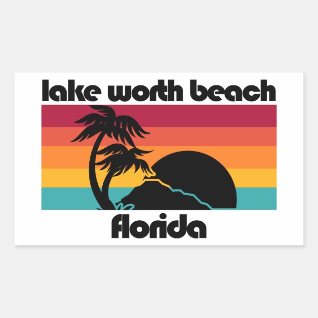 Lake Worth Beach Florida Rechteckiger Aufkleber (Vorderseite)