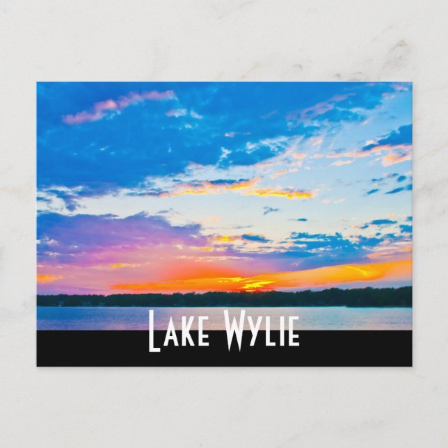 Lake Wylie Sonnenuntergang Postkarte (Vorderseite)