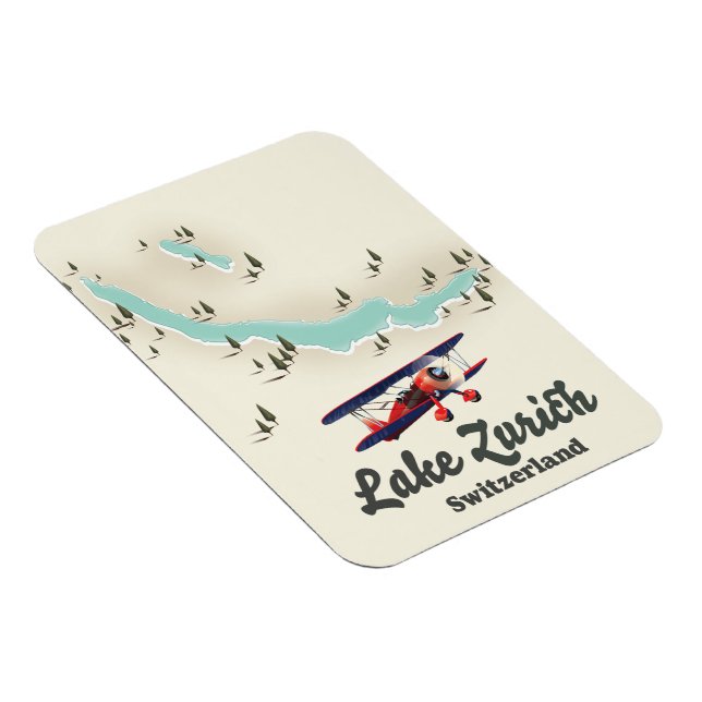 lake Zurich Switzerland map Magnet (Rechte Seite)