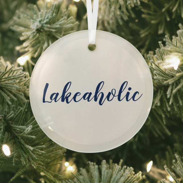 lakeaholisch | White Glass Ornament Lake House (InSitu)