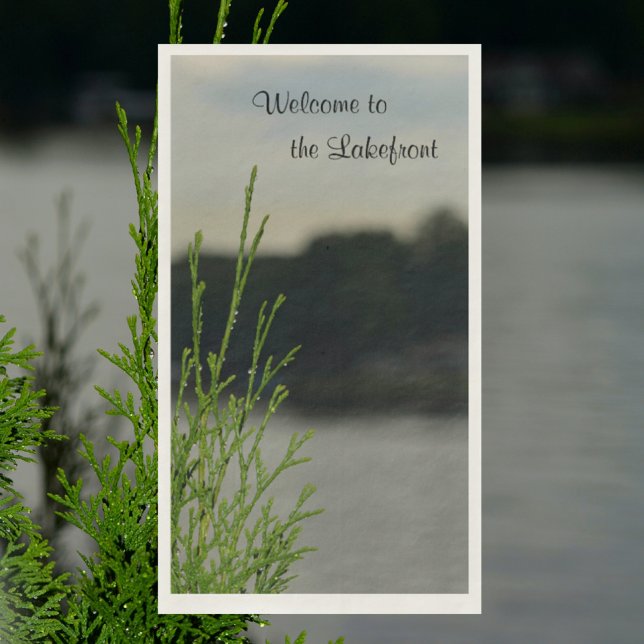 Lakefront Lake View Gray Paper Handtücher Serviette (Von Creator hochgeladen)