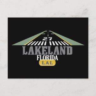 Lakeland FL - Airport Runway Postkarte