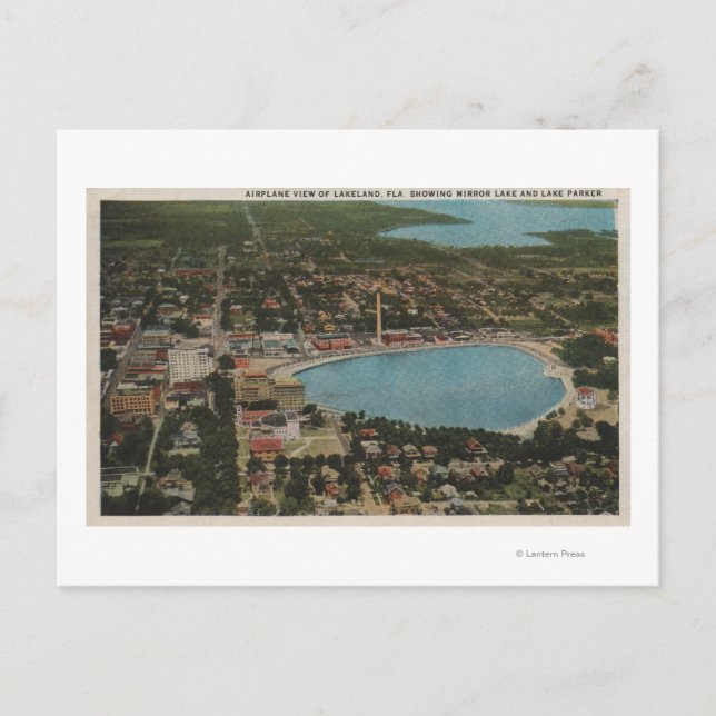 Lakeland, Florida - Aussicht auf die Stadt aus der Postkarte (Vorderseite)
