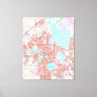 Lakeland Florida Karte (1975)
