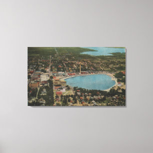 Lakeland, Florida - Luftstadt-Ansicht-Vertretung Leinwanddruck