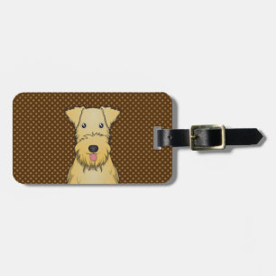 Lakeland-Terrier-Cartoon-Tatzen Gepäckanhänger