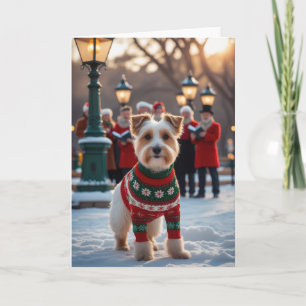 Lakeland Terrier Chien de Noël Carte de voeux