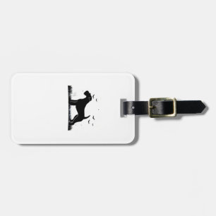 Lakeland Terrier Hund � Halloween Mond Silhouette Gepäckanhänger