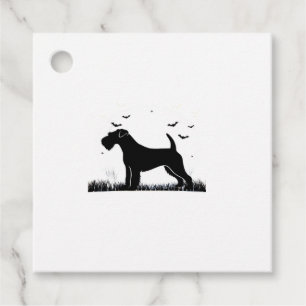 Lakeland Terrier Hund � Halloween Mond Silhouette  Geschenkanhänger