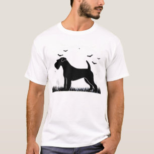 Lakeland Terrier Hund � Halloween Mond Silhouette T-Shirt
