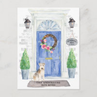 Lakeland Terrier Moving Announction Postcard