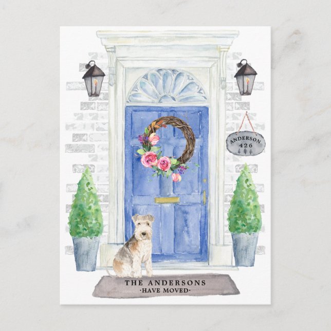 Lakeland Terrier Moving Announction Postcard Postkarte (Vorderseite)