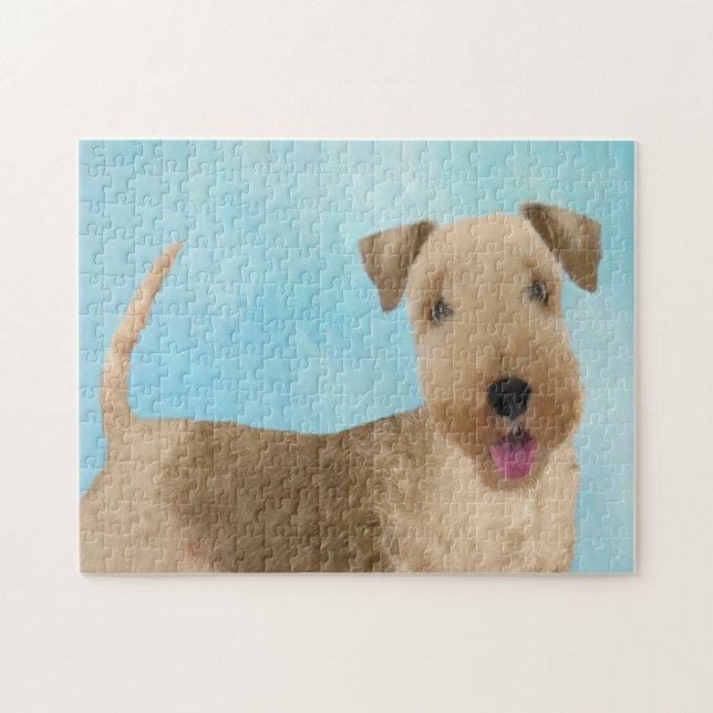 Lakeland Terrier Painting - Niedliche Original Dog (Horizontal)