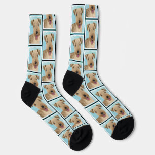 Lakeland Terrier Painting Niedliche Original Dog A Socken