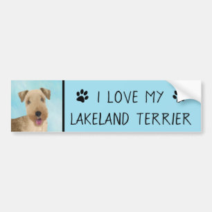 Lakeland Terrier Painting - Niedliche Original Dog Autoaufkleber