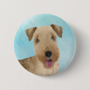 Lakeland Terrier Painting - Niedliche Original Dog Button