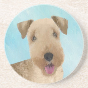 Lakeland Terrier Painting - Niedliche Original Dog Getränkeuntersetzer