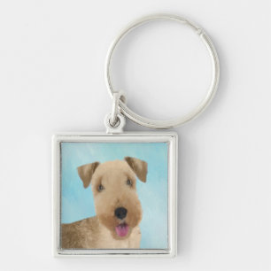 Lakeland Terrier Painting - Niedliche Original Dog Schlüsselanhänger
