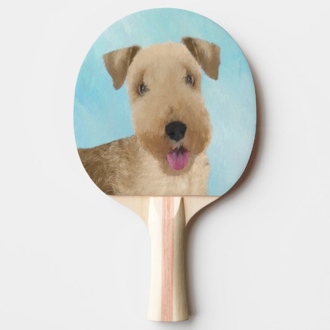 Lakeland Terrier Painting - Niedliche Original Dog Tischtennis Schläger (Vorderseite)