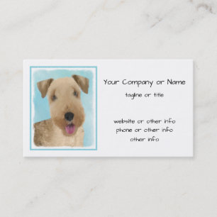 Lakeland Terrier Painting - Niedliche Original Dog Visitenkarte