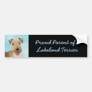 Lakeland Terrier Painting - Niedliche Original Hun Autoaufkleber