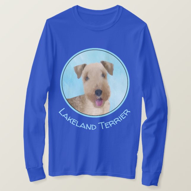 Lakeland Terrier Painting - Niedliche Original Hun T-Shirt (Design vorne)