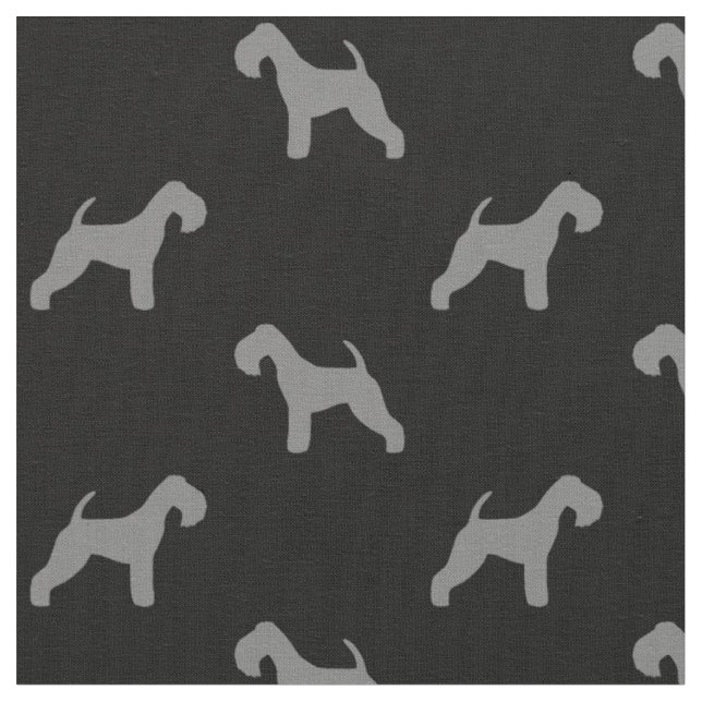 Lakeland-Terrier-Silhouette-Muster Stoff (Nahaufnahme)