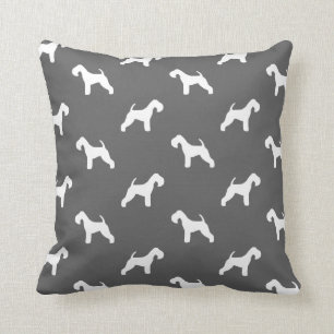 Lakeland Terrier Silhouetten Muster Kissen