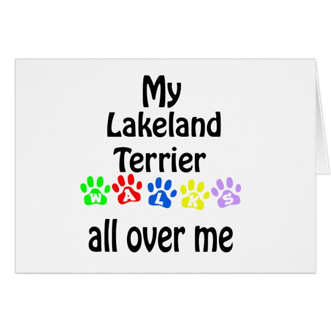 Lakeland Terrier Walks Design (Vorderseite (Horizontal))