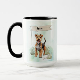 Lakeland Terrier Watercolor Personalized Dog Tasse