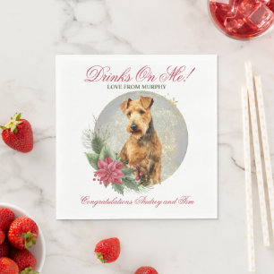 Lakeland Terrier Wedding Napkins mit Hogs Foto Serviette