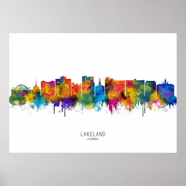Lakeland USA Skyline Poster (Vorne)