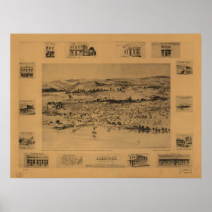 Lakeport California 1888 Panoramakarte Poster
