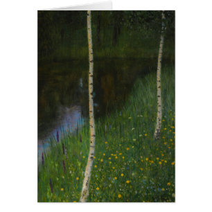 Lakeshore mit Birken - Gustav Klimt