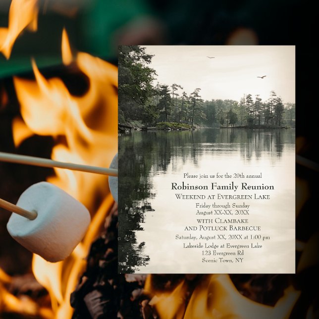Lakeside Camping Family Wiedersehen Jamboree Barbe Einladung (Von Creator hochgeladen)