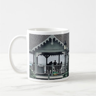 Lakeside Chautauqua Yoga Silhouette Print Kaffeetasse