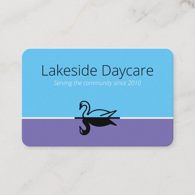 Lakeside Daycare Euro Business Card Visitenkarte (Vorderseite)