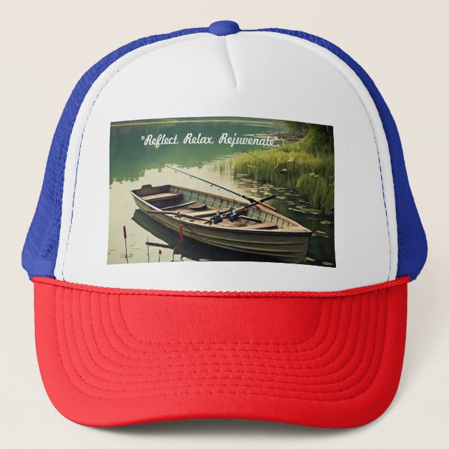 "Lakeside Friedlich Scene" Truckerkappe (Vorderseite)