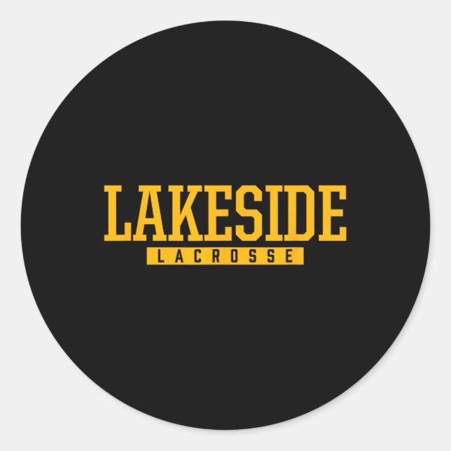 Lakeside Highschool Lacrosse Runder Aufkleber (Vorderseite)