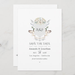 Lakeside Monogram Wappen Wedding Foto Save The Date