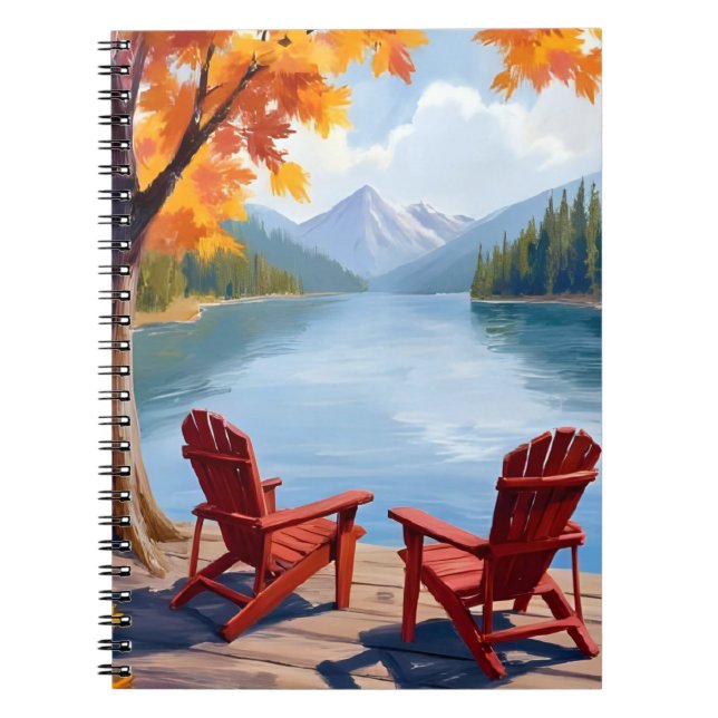 Lakeside Morning | Peaceful Mountain Landscape Notizblock (Vorderseite)