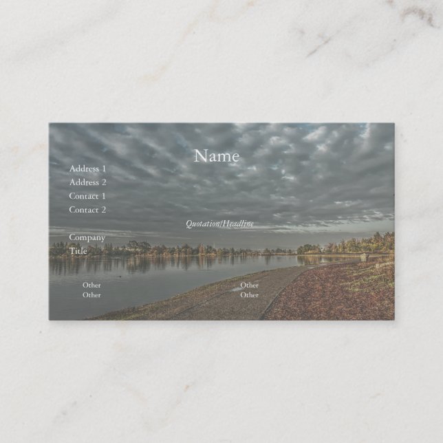 Lakeside Path at Dawn 3 Business Card Visitenkarte (Vorderseite)