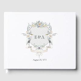Lakeside Wedding Monogram Wappen Gästebuch
